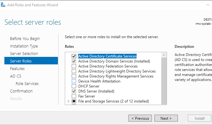 Installing Active Directory